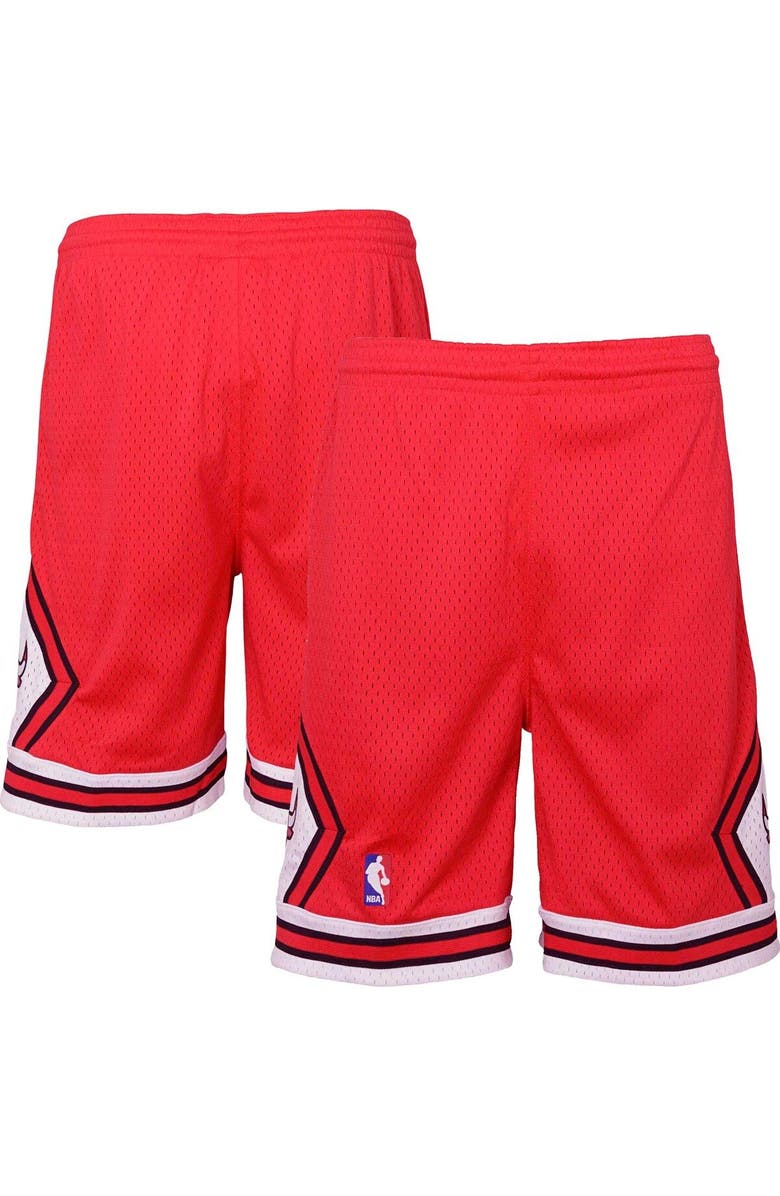 Mitchell & Ness Youth Mitchell & Ness Red Chicago Bulls Hardwood Classics Swingman Shorts, Main, color, Red