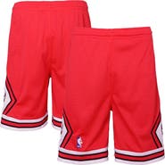 Mitchell & Ness Youth Mitchell & Ness Red Chicago Bulls Hardwood Classics Swingman Shorts