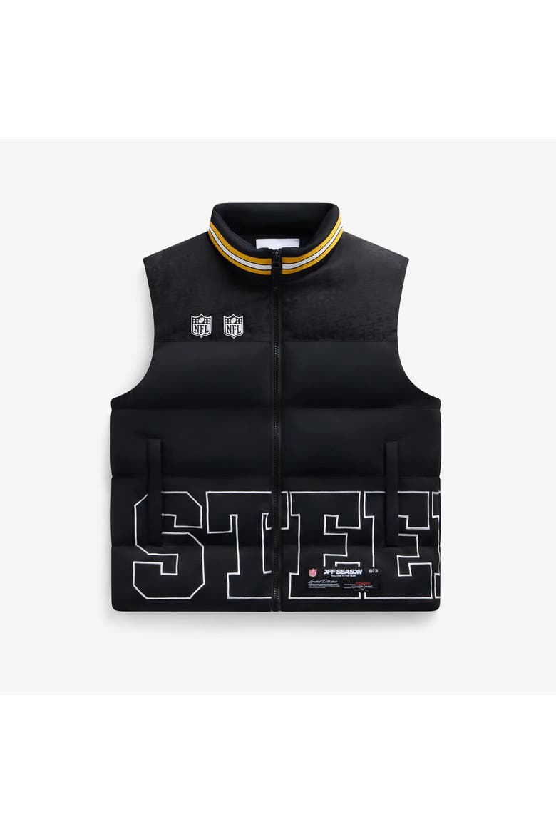 Unisex  Black Pittsburgh Steelers Team Puffer Vest, Main, color, Black