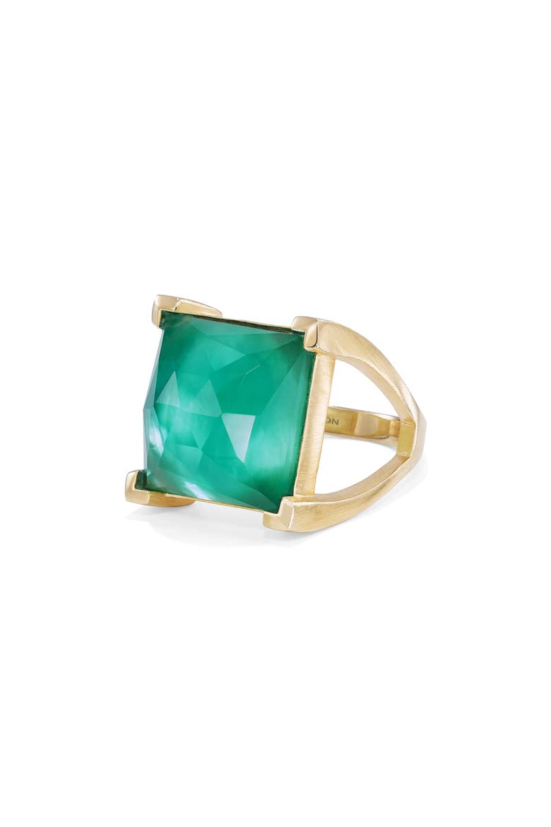 Plaza Mother-of-Pearl Doublet Cocktail Ring, Alternate, color, BANYAN GREEN