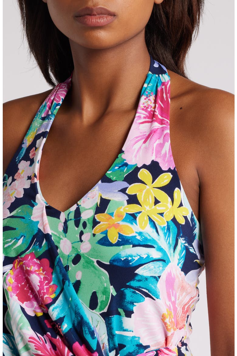 Clara Perfectly Paradise Halter Dress, Alternate, color, ISLAND NAVY