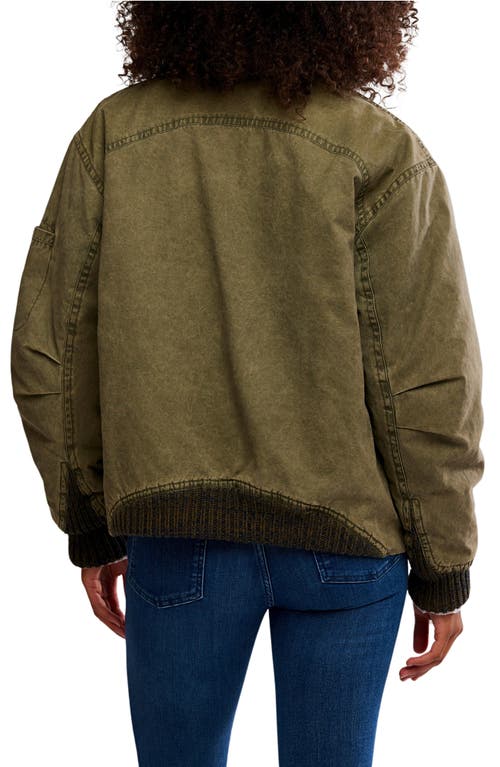 Free People Jax Bomber Jacket In Green