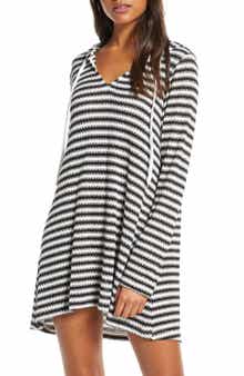 La Blanca Slouchy Hooded Sweater Cover-Up Tunic