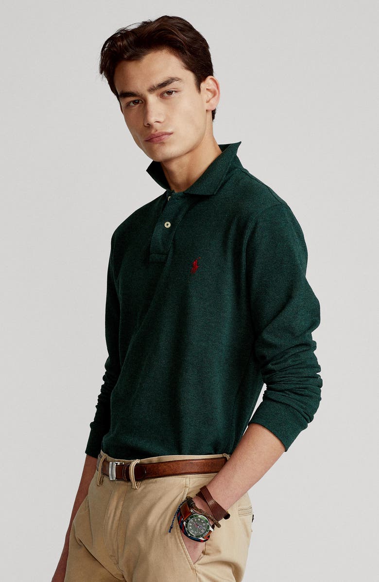 Polo Ralph Lauren Cotton Piqué Long Sleeve Polo, Alternate, color, 
