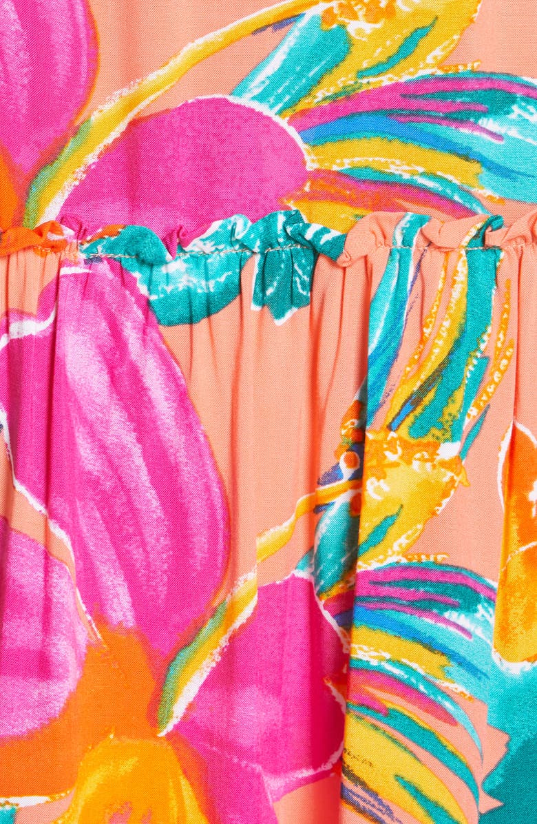 La Blanca Isla Off the Shoulder Cover-Up Midi Dress, Alternate, color, 