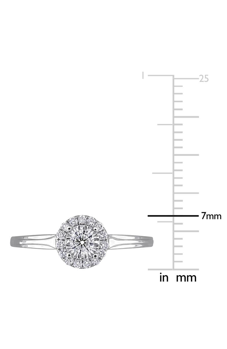 Julianna B. 1/5 ctw Lab-Grown Diamond Halo Ring 18k, Alternate, color, White Gold