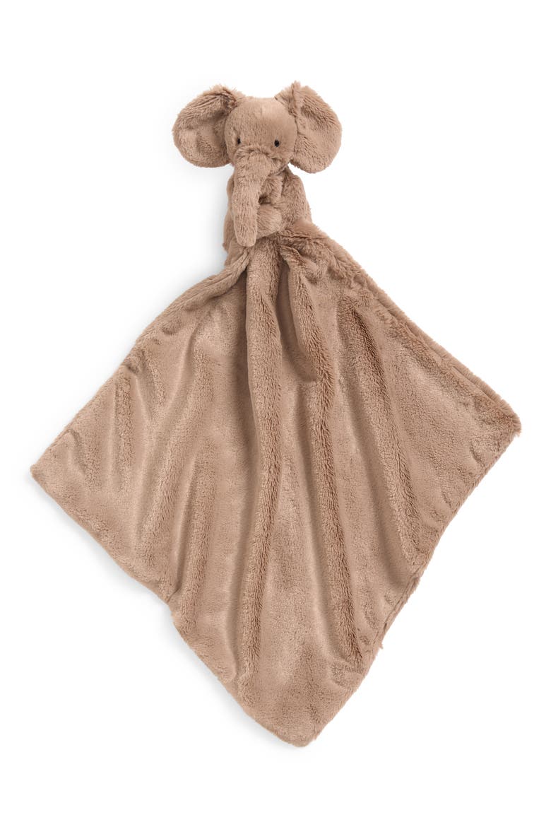Smudge Elephant Fleece Soother Blanket, Main, color, BEIGE
