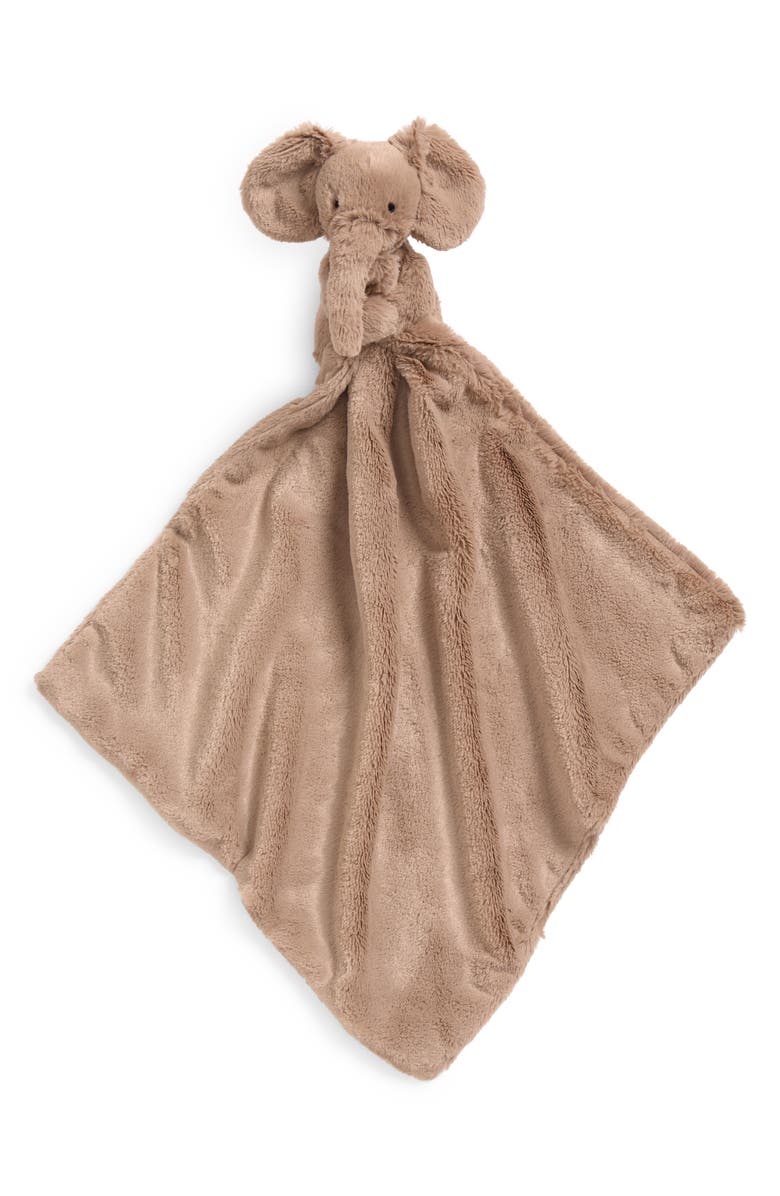 Jellycat Smudge Elephant Fleece Soother Blanket, Main, color, Beige