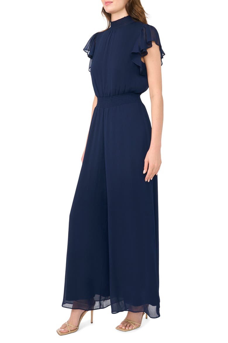 Smocked Waist Jumpsuit, Alternate, color, CLASSIC NAVY