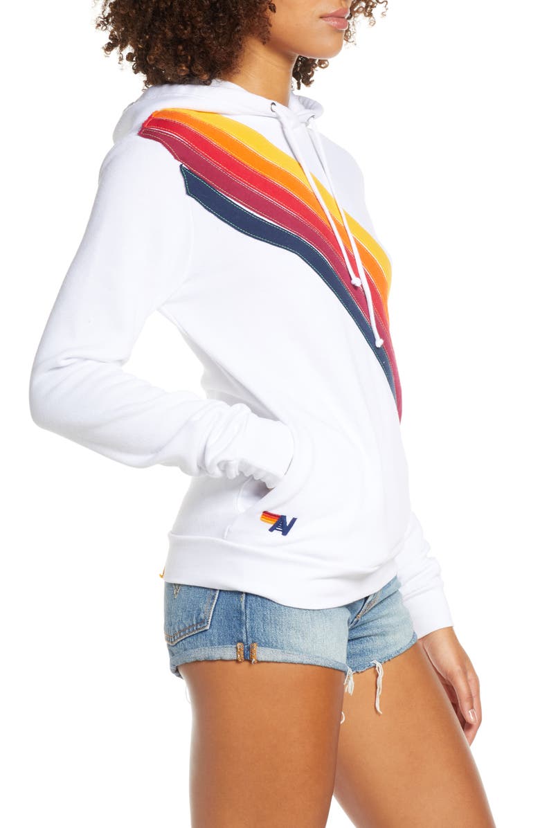 Aviator Nation Cross Stripe Hoodie, Alternate, color, 