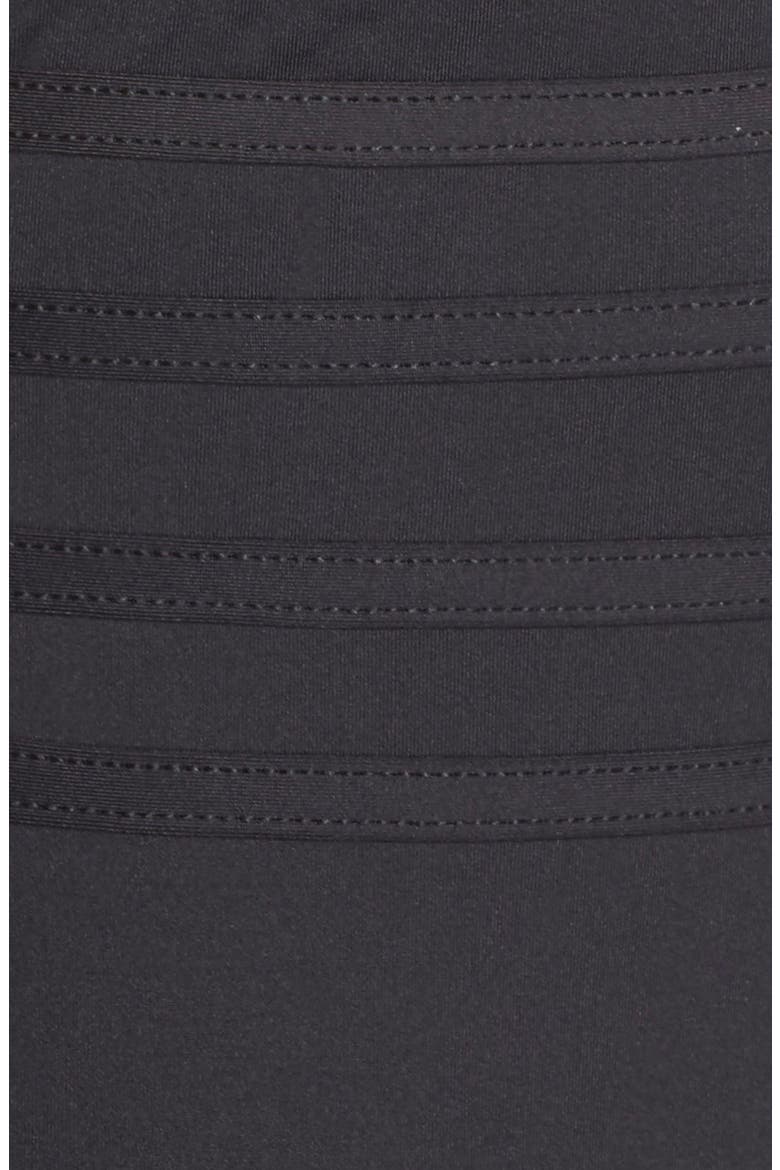 Cross Back One-Piece Swimsuit, Alternate, color, BLACK