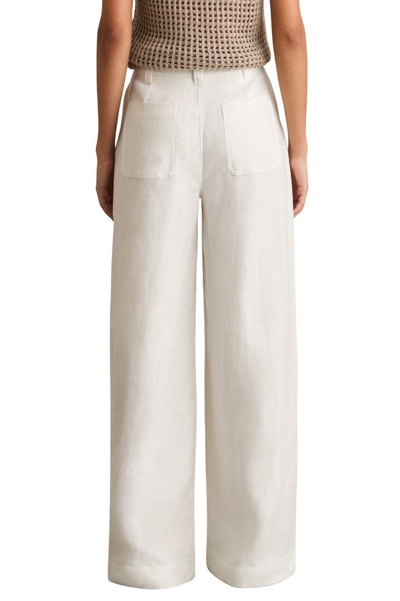 Ashby Wide Leg Linen Pants, Alternate, color, WHITE