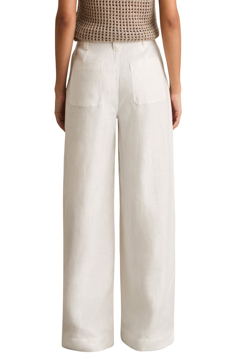 Reiss Ashby Wide Leg Linen Pants, Alternate, color,