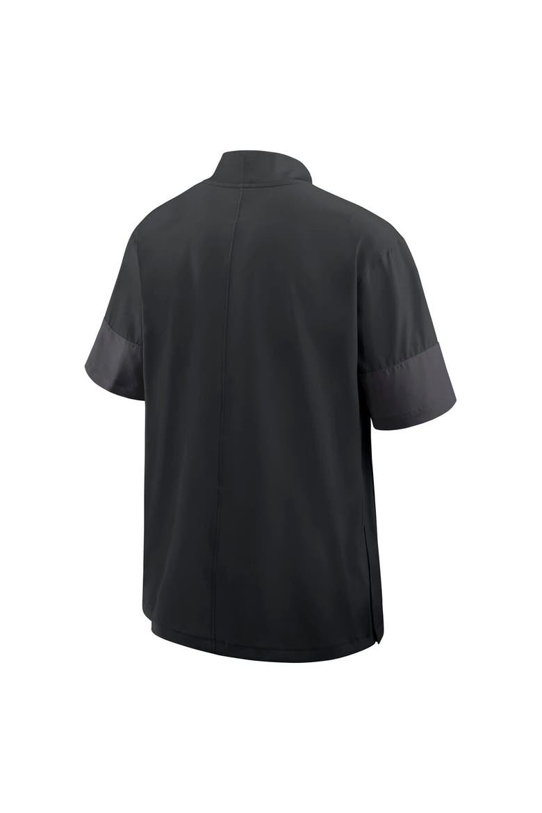 Men's Nike Black Kentucky Wildcats 2025 Sideline Coaches Lightweight Short Sleeve Jacket, Alternate, color, Black
