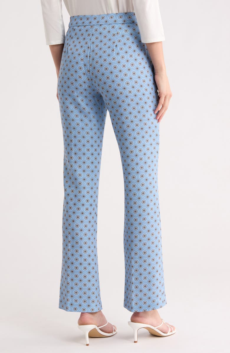 T Tahari Tile Wide Leg Pants, Alternate, color, French Blue Tile Print