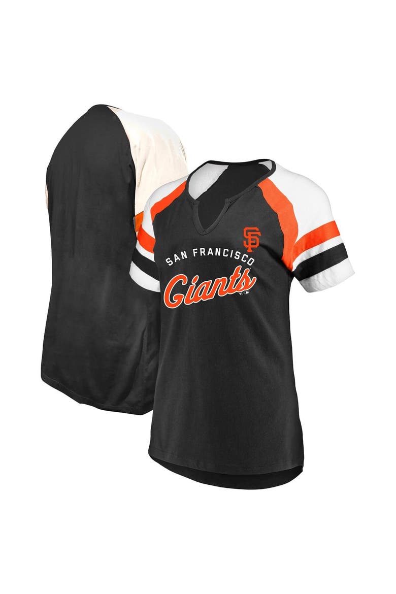 Women's Profile  Black San Francisco Giants Arched Notch Neck T-Shirt, Main, color, Black