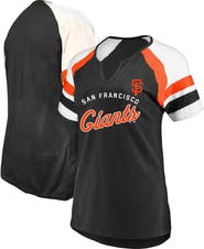 PROFILE Women's Profile Black San Francisco Giants Arched Notch Neck T-Shirt