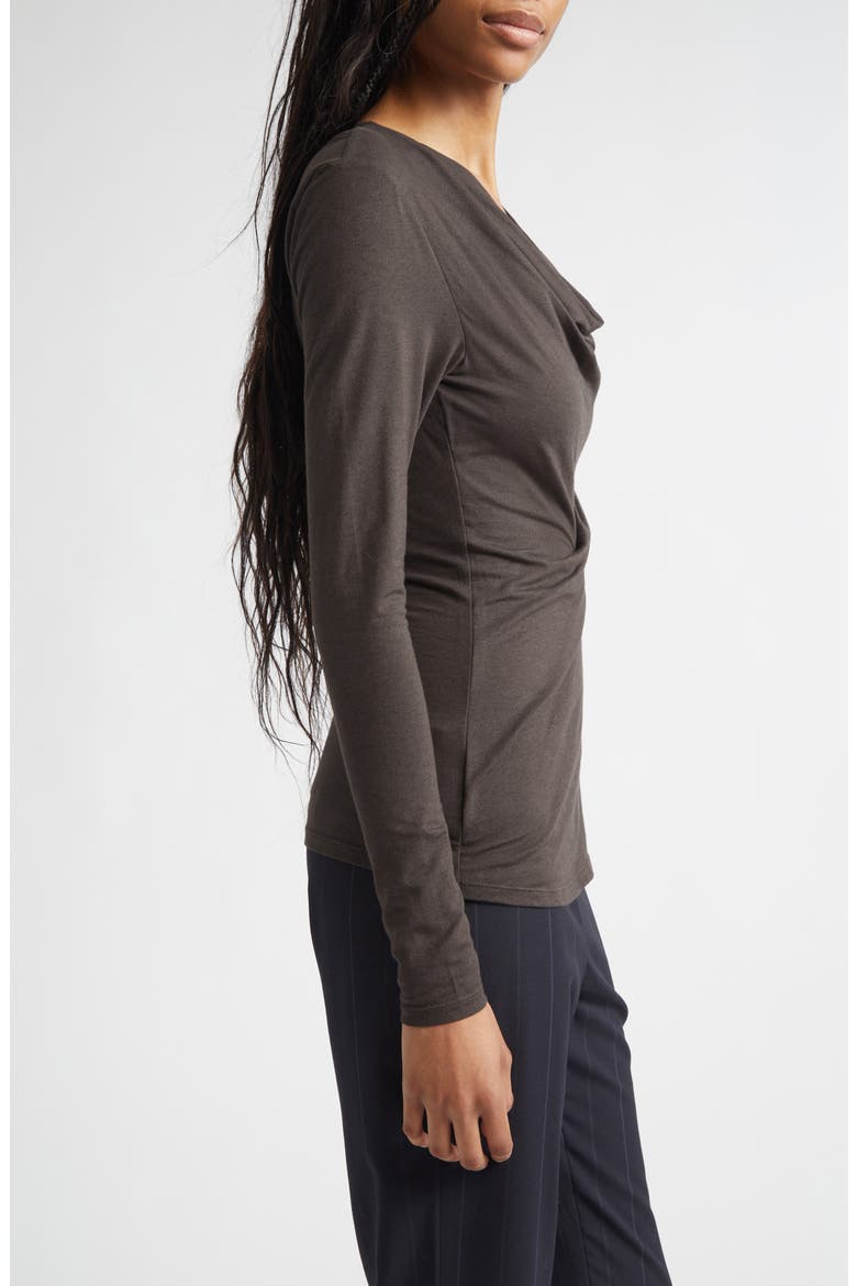 Junco Cowl Neck Top, Alternate, color, BROWN