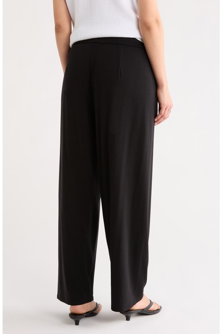 Woven Straight Leg Pants, Alternate, color, BLACK