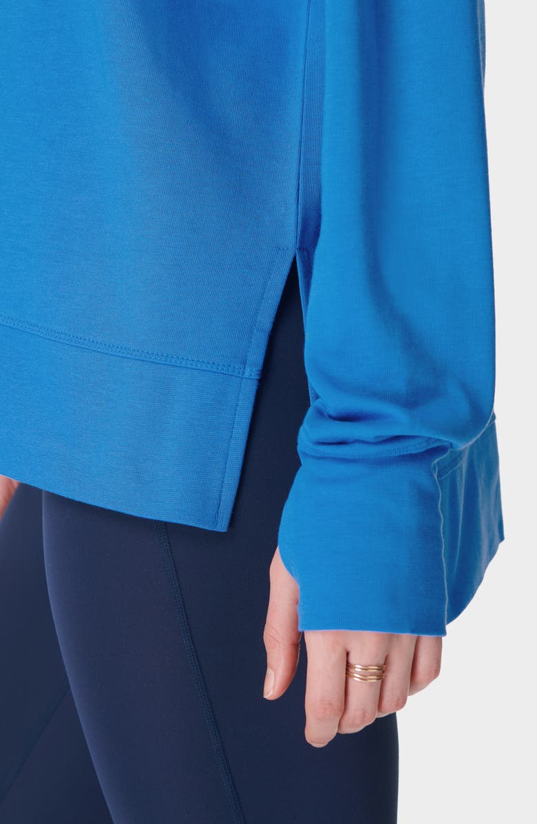 Sweaty Betty After Class Sweatshirt, Alternate, color, Tidal Blue