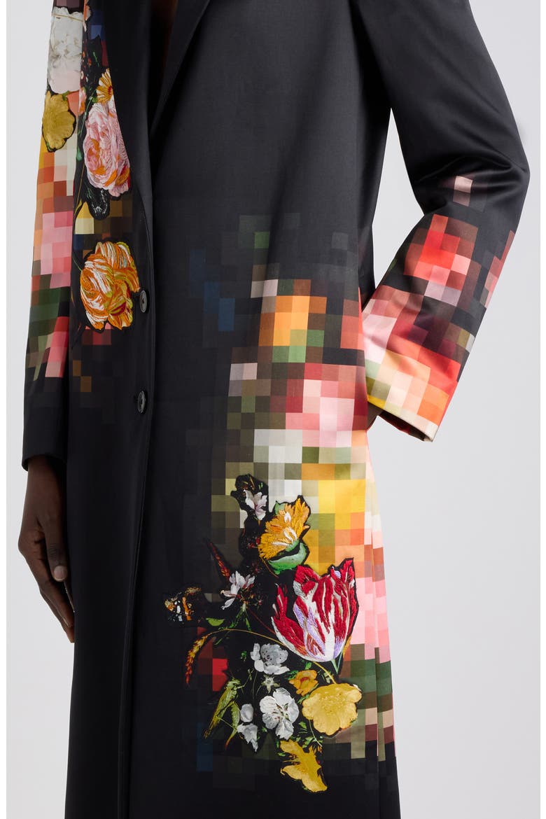 Richy Embroidered Floral Tapestry Long Coat, Alternate, color, DESSIN A