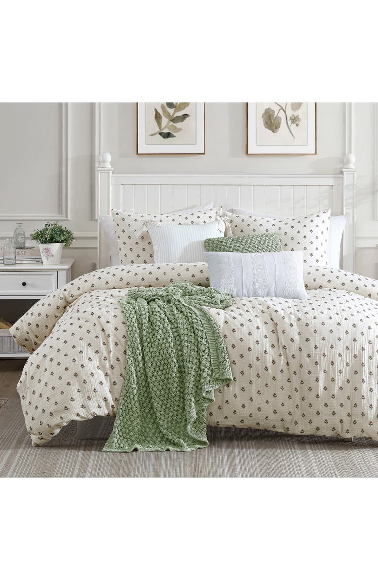 Peri Home Block Print Gauze Comforter & Shams Set, Alternate, color,