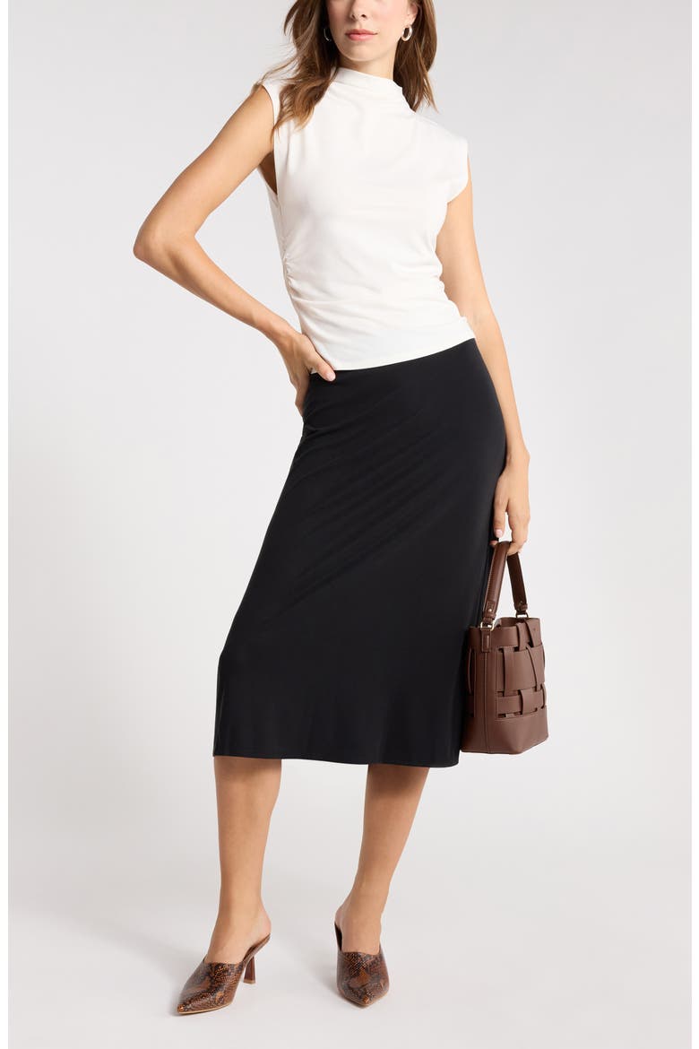 Sleeveless Ruched Mock Neck Top, Main, color, IVORY TOFU
