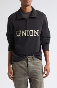 Double RL Finn Cotton Jersey Half Zip Pullover