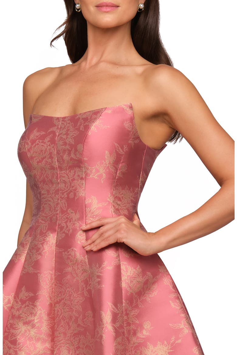 Quincy Strapless Midi Cocktail Dress, Alternate, color, ANTIQUE ROSE