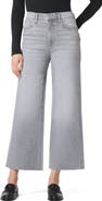 Joe's Raw Hem High Waist Ankle Wide Leg Jeans