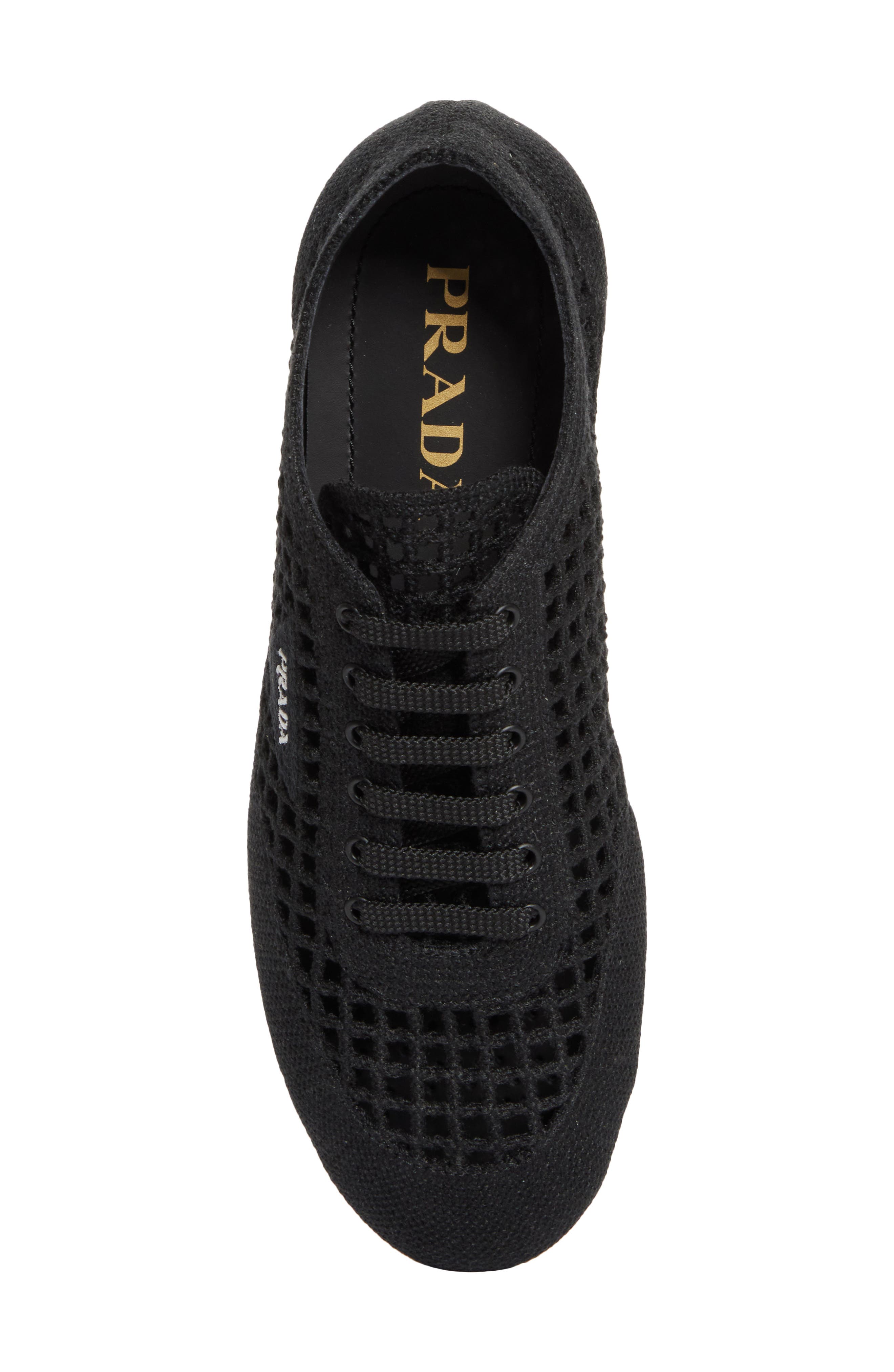 Prada Crochet Sneaker, Alternate, color, 