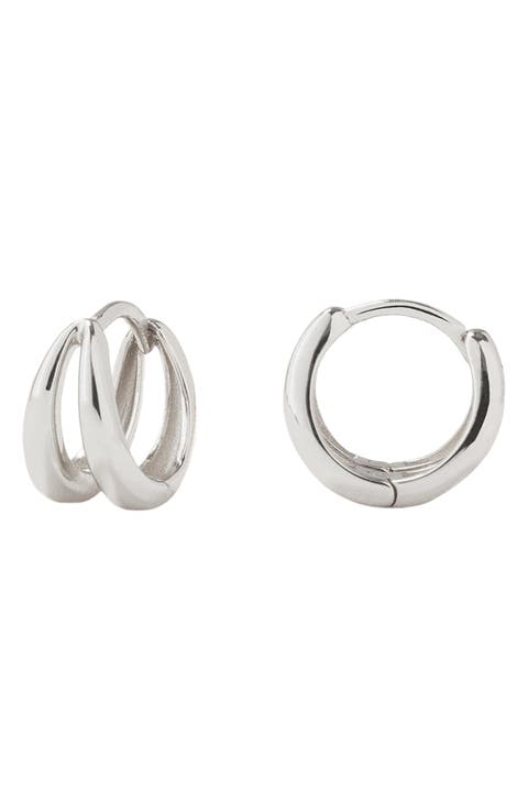 Split Huggie Hoop Earrings