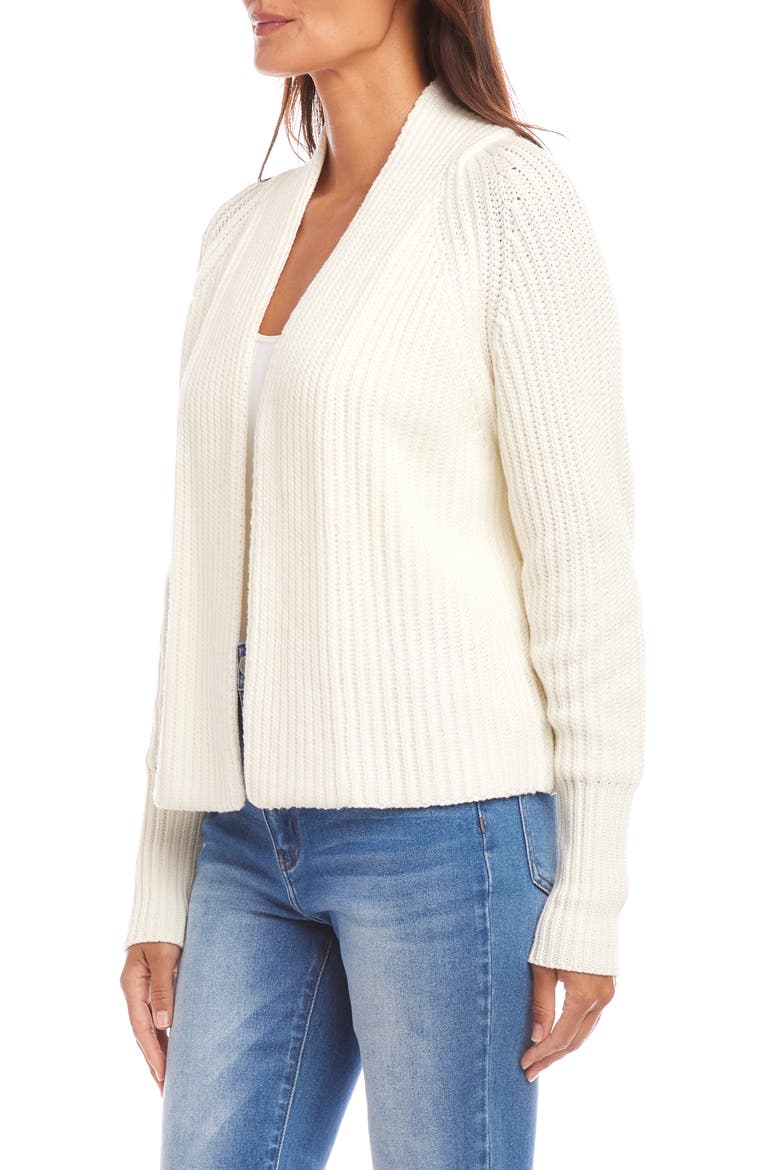 Rib Crop Cardigan, Alternate, color, OFF WHITE