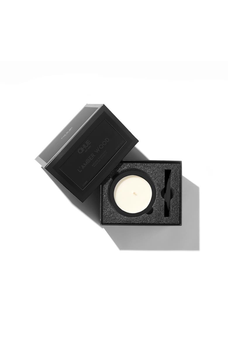 Qhue L'amber Wood Candle, Alternate, color,