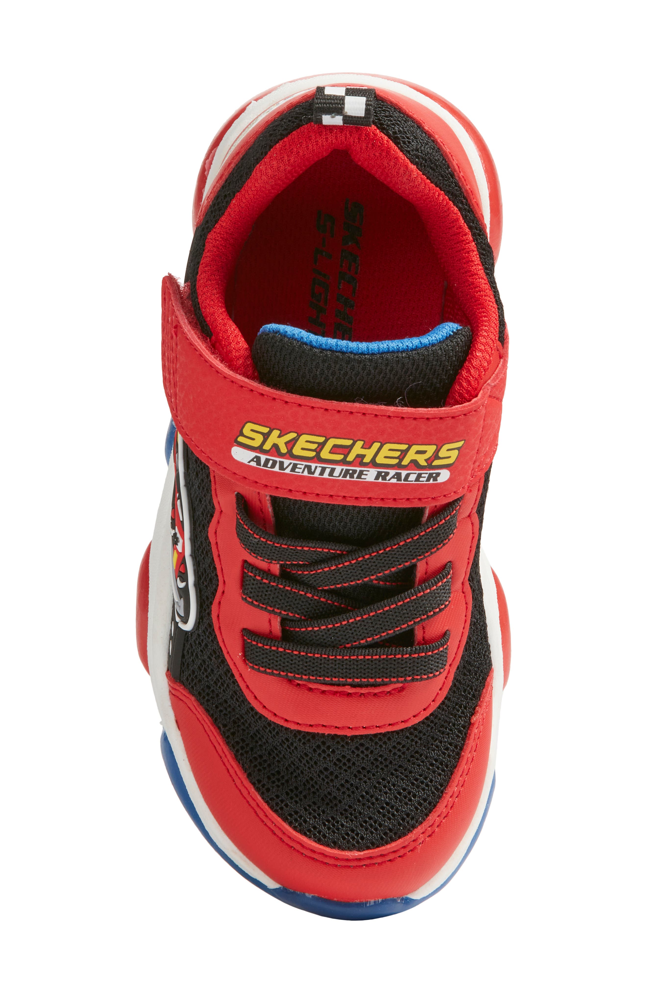 SKECHERS Kids' Mighty Glow 2.0 Sneaker, Alternate, color, Red Multi