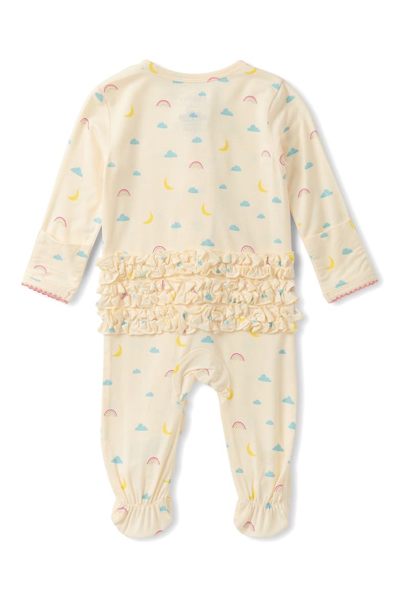 Lucky Charms Ruffle Footie, Alternate, color, PRISTINE