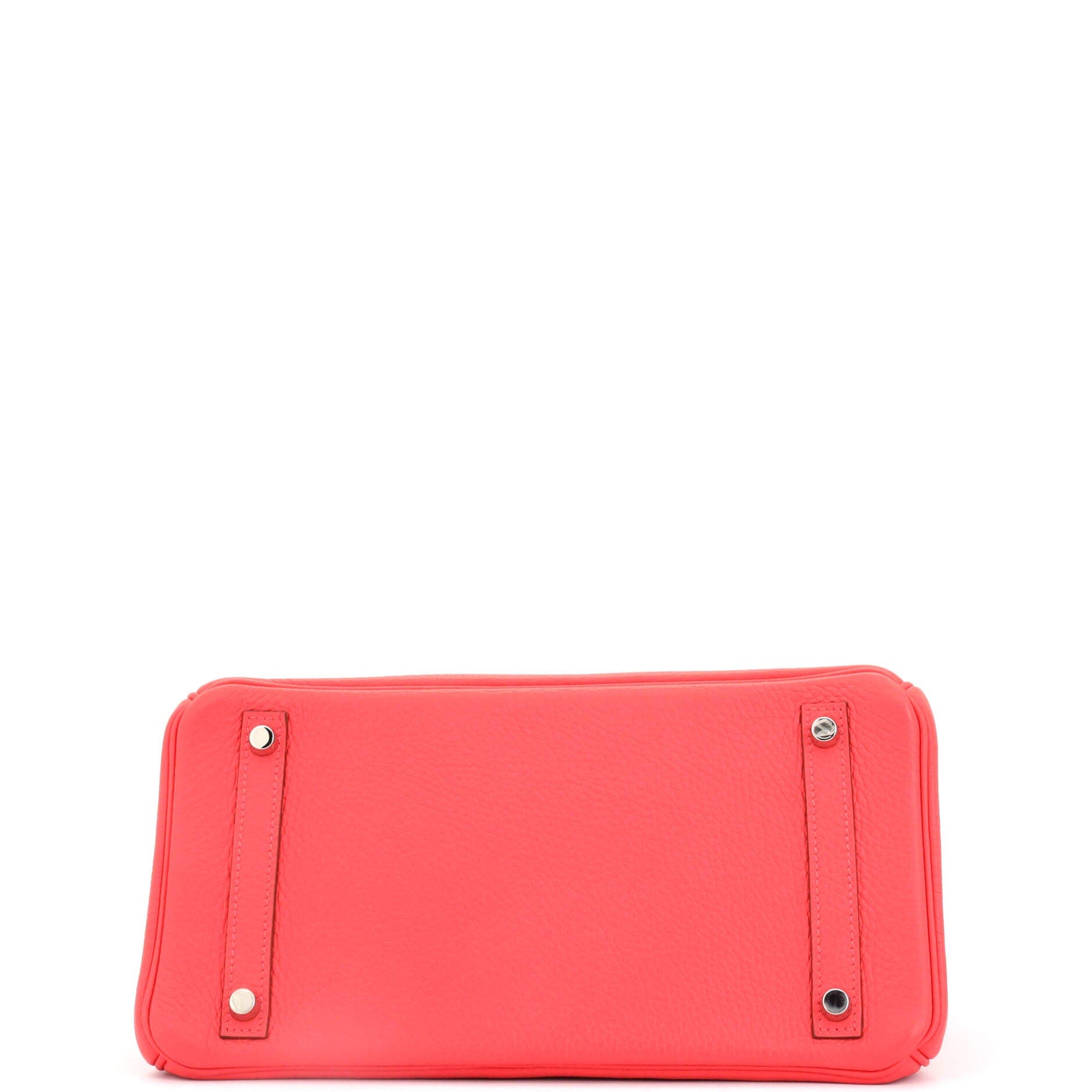 Pre-Owned Hermes Birkin Handbag Pink Clemence with Palladium Hardware 30, Alternate, color, 