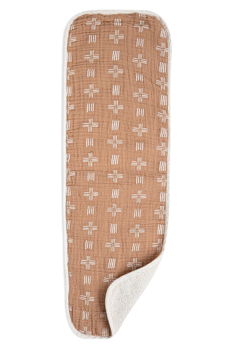 3-Pack Cotton Baby Burp Cloth Set, Alternate, color, TAN/ MULTI