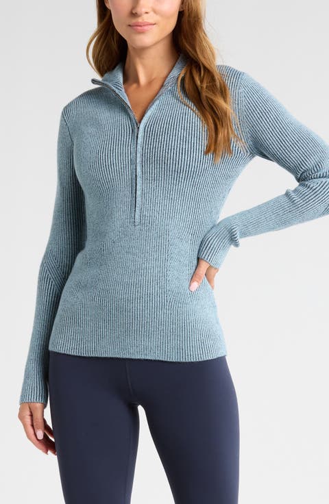 Après Ski Half Zip Rib Sweater