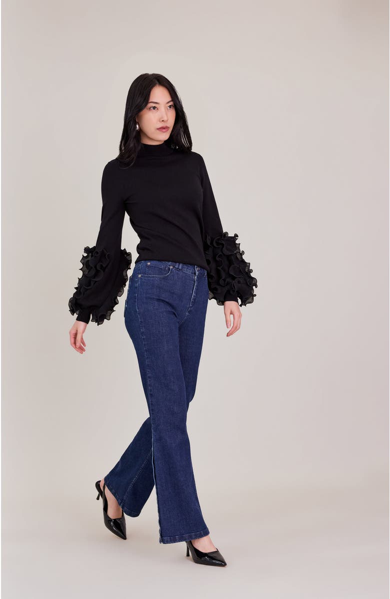 Anne Fontaine Lanka Sweater, Alternate, color, Black