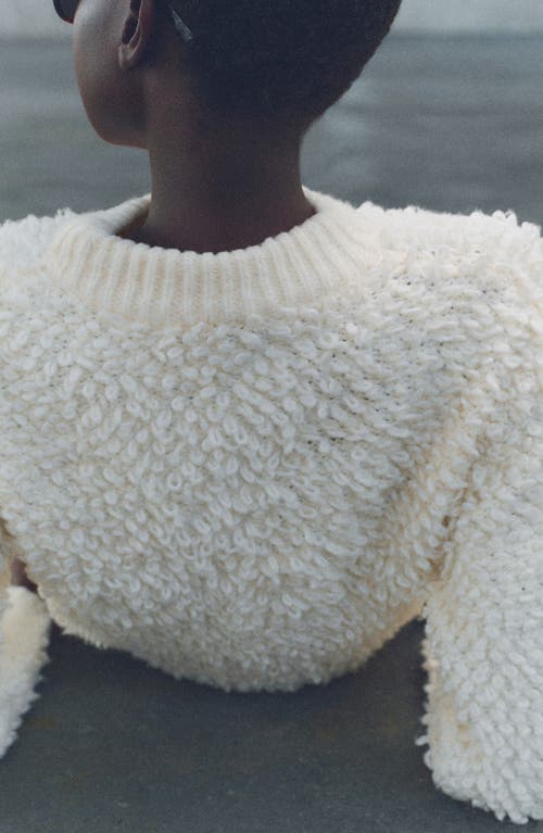 MANGO MANGO BOUCLÉ CREWNECK SWEATER