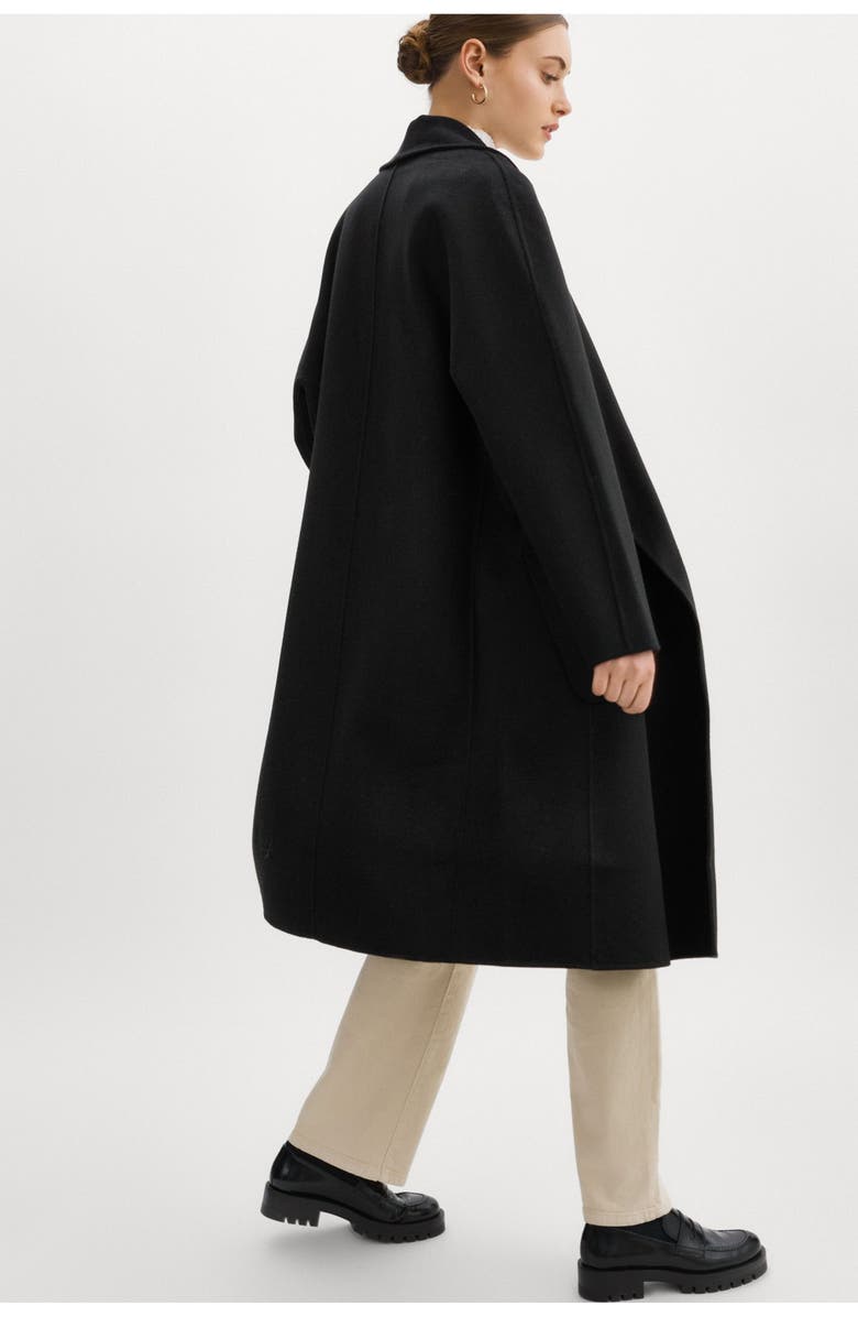 LAMARQUE Thara | Shawl Collar Wool Coat, Alternate, color, Black