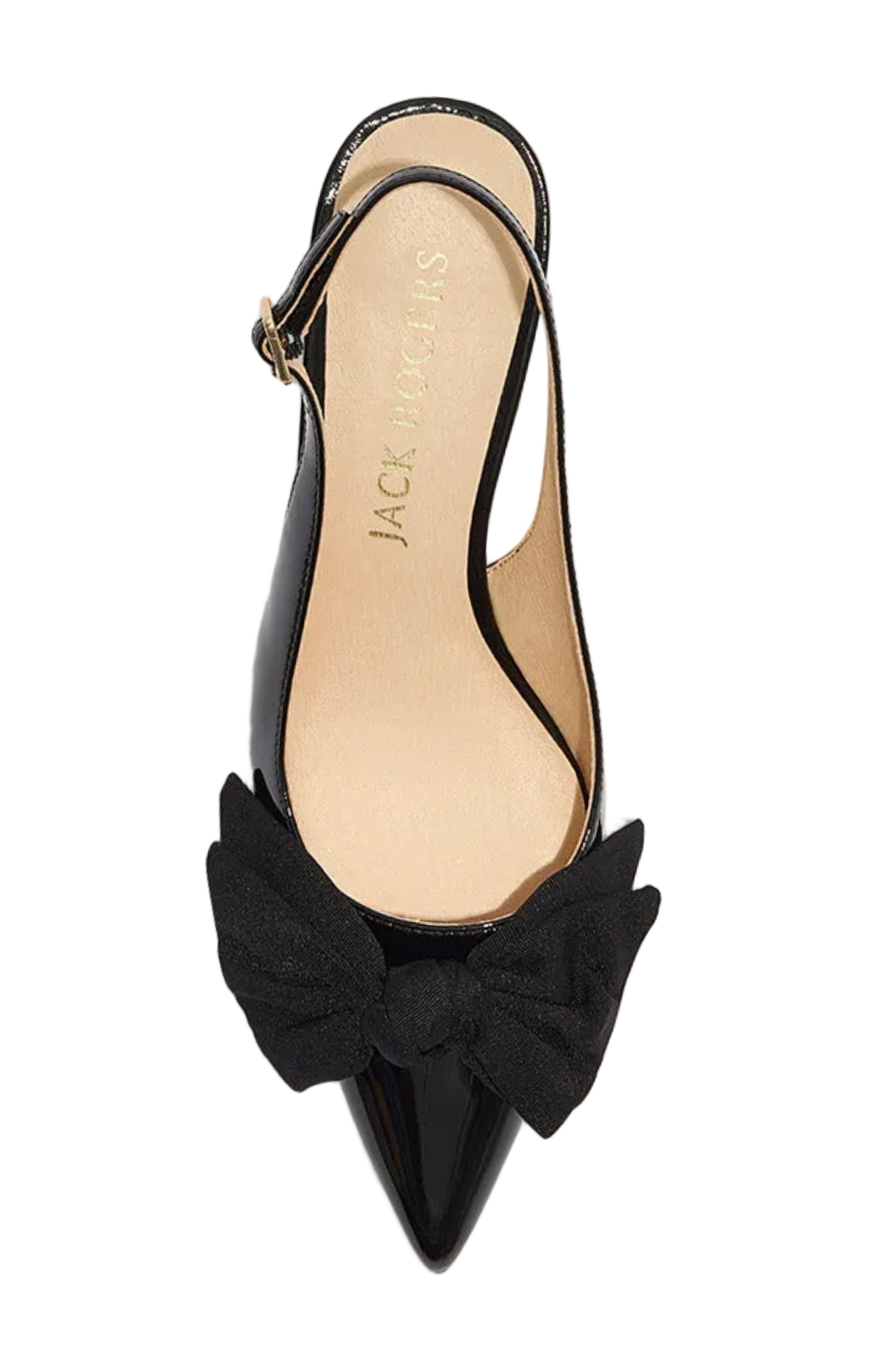 Debra Pointed Toe Kitten Heel Slingback Pump, Alternate, color, BLACK PATENT