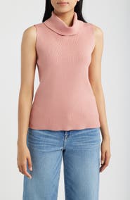 CITY BLUES Turtleneck Sleeveless Sweater