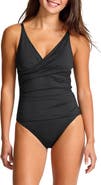 Tommy Bahama Cross Front UPF 50+ One-Piece Swimsuit