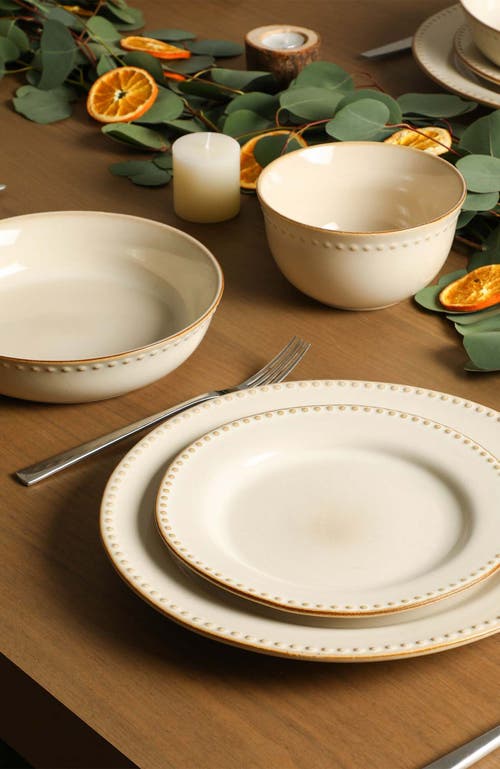 Stone Lain Comet 12-piece Dinnerware Set Stoneware In White