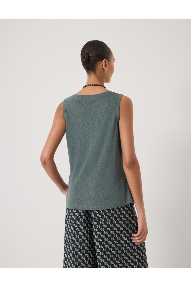 Lio Linen V-Neck Vest, Alternate, color, Sage Green