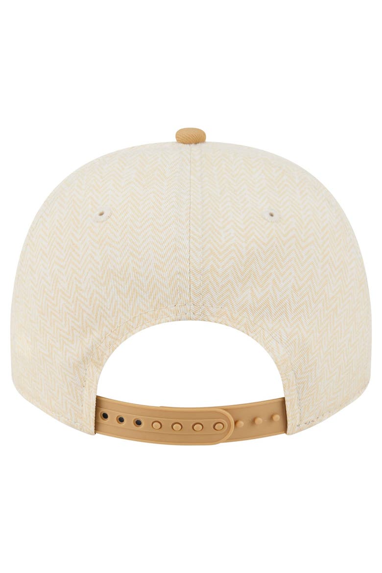 Men's New Era  Cream Detroit Lions Herringbone 9FIFTY A-Frame Snapback Hat, Alternate, color, Cream