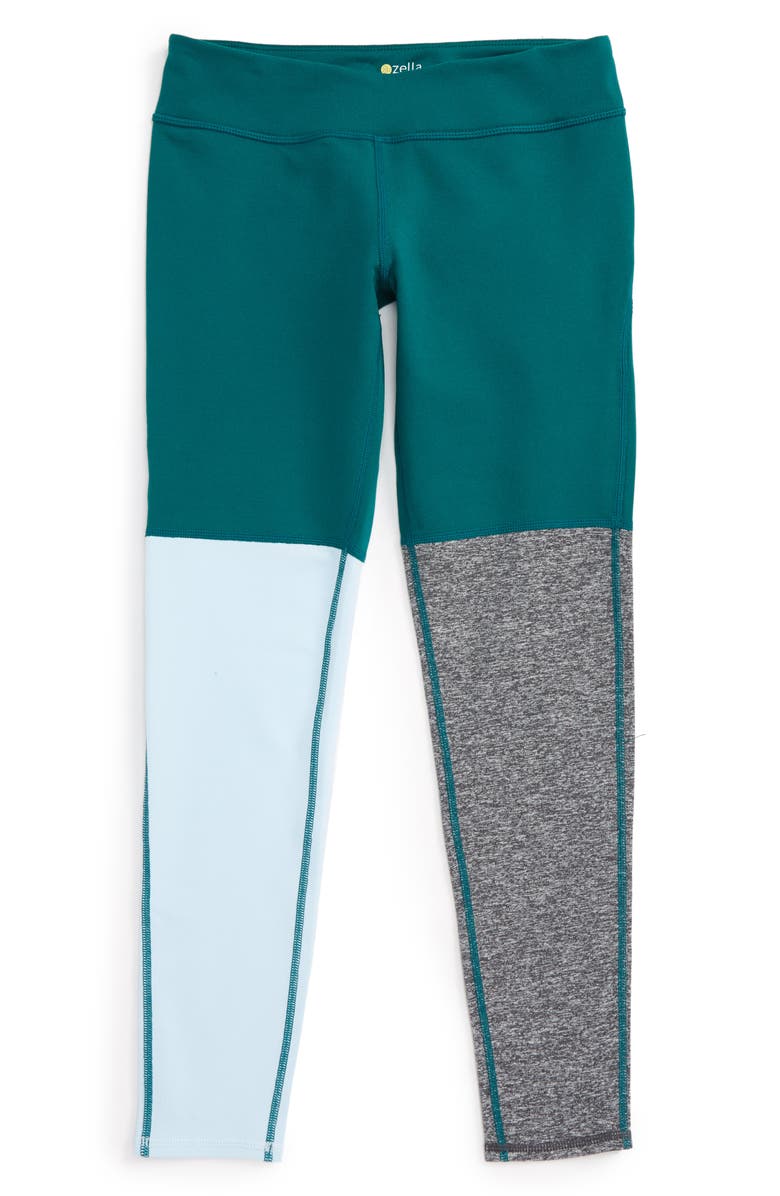 Zella Girl Tricolor Performance Leggings, Main, color,