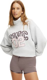 COTTON ON BODY Women's Active Plush Funnel Neck Sweatshirt